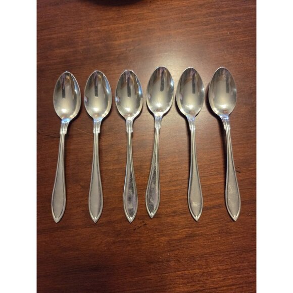 Gense ALP 45GR GEN4 Five O'Clock Spoons  5 1/8" Silverplate Lot of 6 - Picture 1 of 16